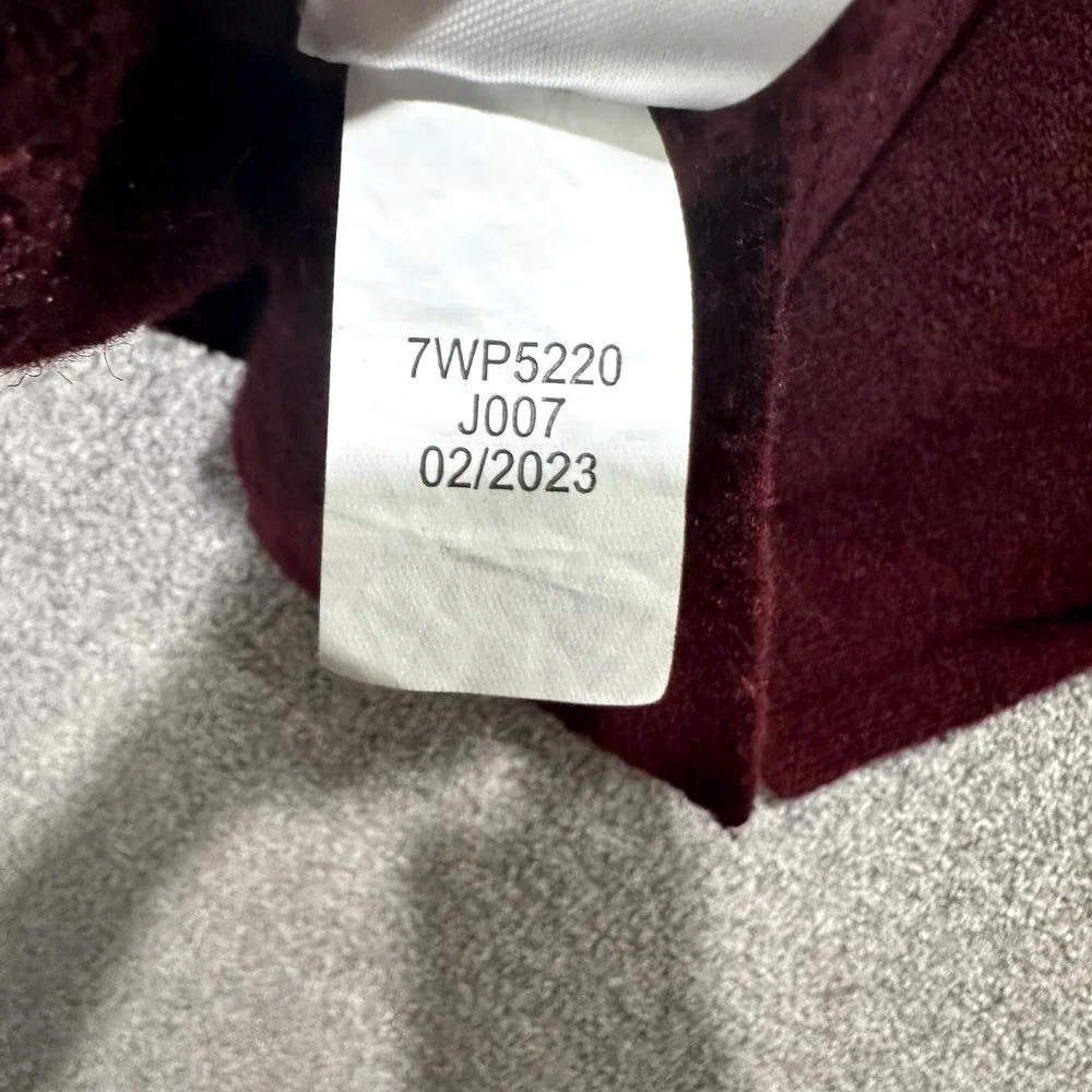 Lucky Brand Pullover Sweater Men L Burgundy V Neck Wool Blend‎ Long Sleeve